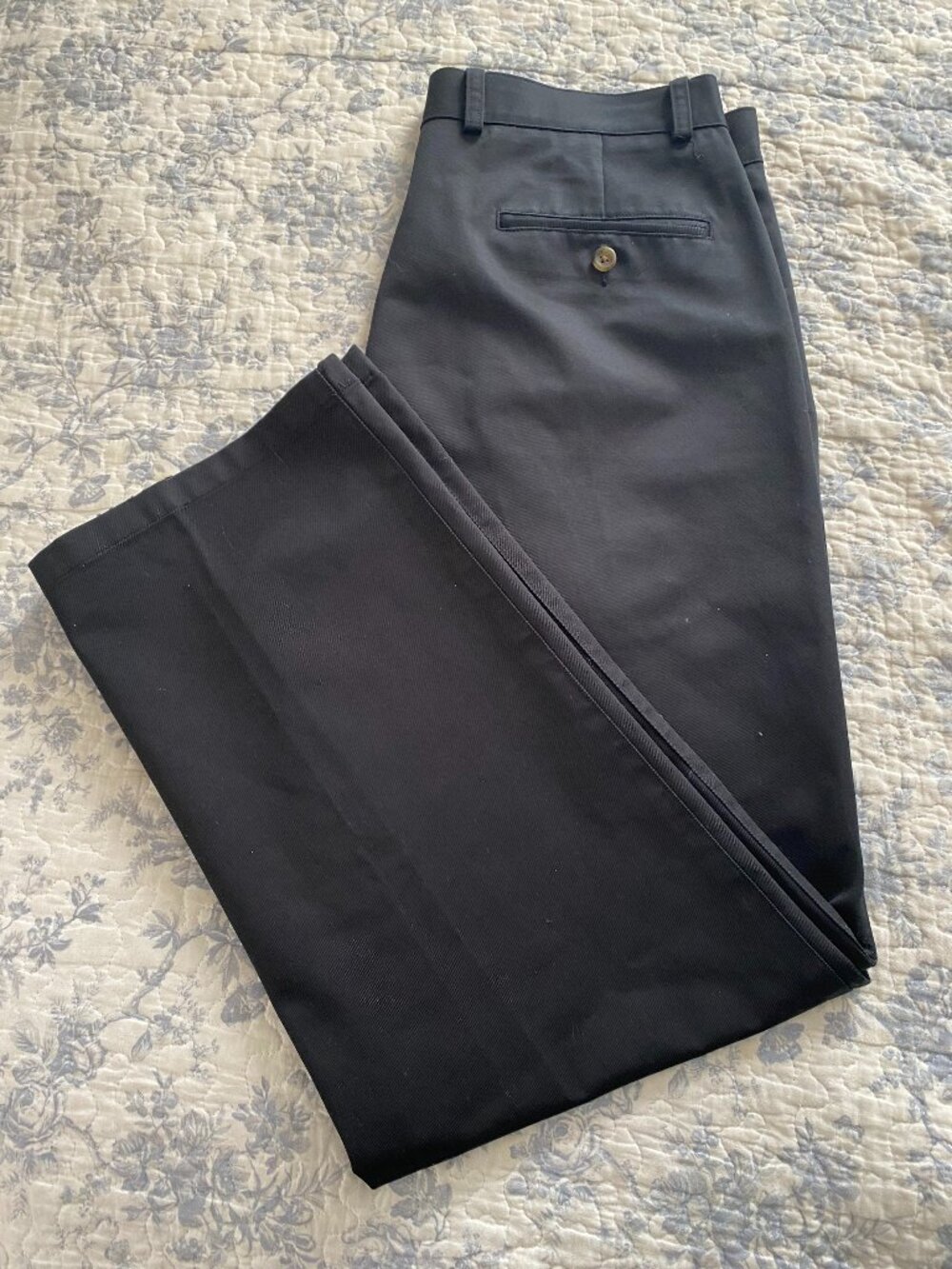 Men's 35x31 Black Nordstrom Chino Smartcare Stain Resistant Pants 100% Cotton